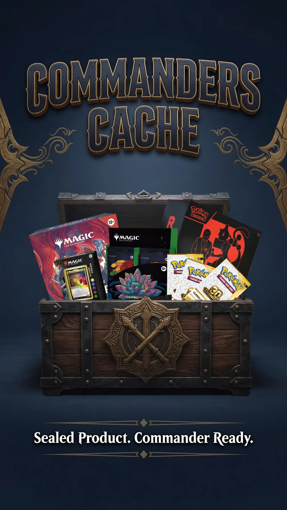 Commanders Cache: Sealed Product. Commander Ready.
